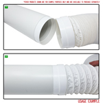 Kair Threaded Hose Connector 100mm - 4 inch (Female Spigot) Joins Flexible Hose to Round Ducting Fittings