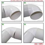Kair Plastic Ducting Pipe 100mm - 4 inch / 1 Metre Long Length - Rigid Straight Duct Channel