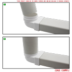 Kair Plastic Ducting Pipe 100mm - 4 inch / 1 Metre Long Length - Rigid Straight Duct Channel