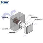 Kair Wall Plate 100mm - 4 inch for Round Ducting