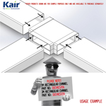 Kair Equal T-Piece Adaptor 220mm x 90mm for Rectangular Plastic Ducting