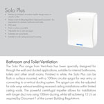 Vent Axia Solo Plus HT Bathroom Fan (427479) With Humidistat And Timer