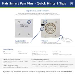Kair Smart Fan Plus - 100mm Intelligent Extractor Fan with Humidistat Timer & Data Logger