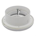 Kair Plastic Round Ceiling Vent 150mm 6 inch Diffuser / Extract Valve with Retaining Ring