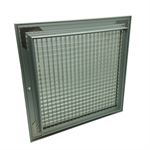 200X200 Silver Egg Crate Grille With Damper