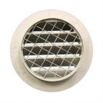 Circular Weather Louvre Vent Cover With Mesh - 160mm