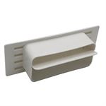 Rectangular Ducting 150mm X 70mm - Airbrick With Damper Flap - White