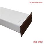 Rectangular Ducting 180mm X 90mm  - Airbrick With Damper - Brown