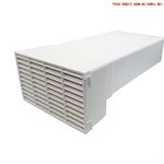Domus Megaduct 220 x 90mm Double Airbrick - Plastic - White