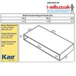 Kair Rectangular Straight Connector 234mm x 29mm Flat Pipe Joint
