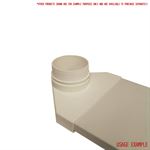 Kair Plenum Elbow Bend Adaptor 308mm x 29mm to 100mm - 4 inch Rectangular to Round 90 Degree Bend