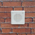 Kair Louvred Grille 100mm - 4 inch White External Wall Ducting Air Vent with Round Spigot