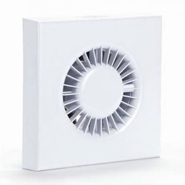 Domus SDF Axial 100mm Backdraught Shutter Bathroom Fan White