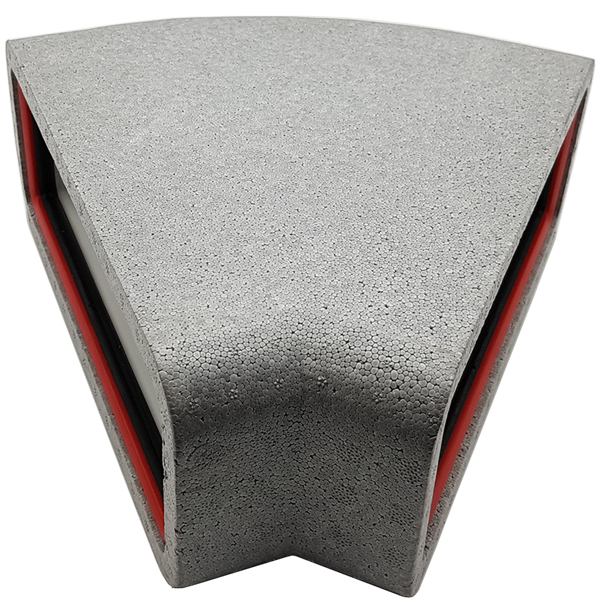 Box of 6 x Kair Self-Seal Thermal Ducting 204X60mm Horizontal 45 Degree Bends Co...