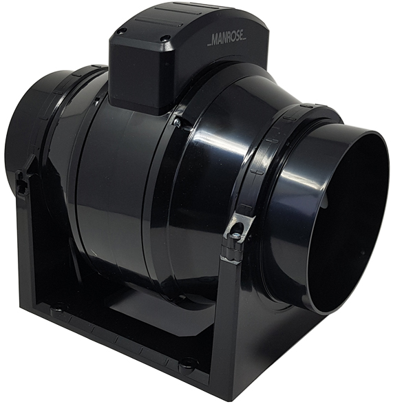 Manrose MF125T Inline Duct Fan With Timer - 125mm - Three Speed - High Performan...