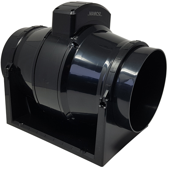 Manrose MF150T Inline Duct Fan With Timer - 150mm - Three Speed High Performance