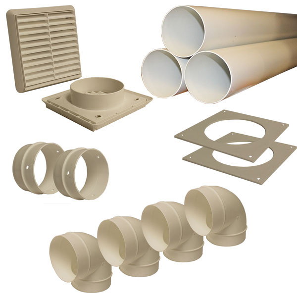 Kair 100mm Round Ducting Kit For Use With Positive Pressure Units