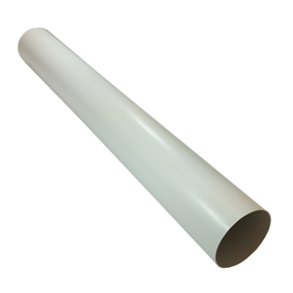 Kair Plastic Ducting Pipe 125mm - 5 inch / 1 Metre Long Length - Rigid Straight ...