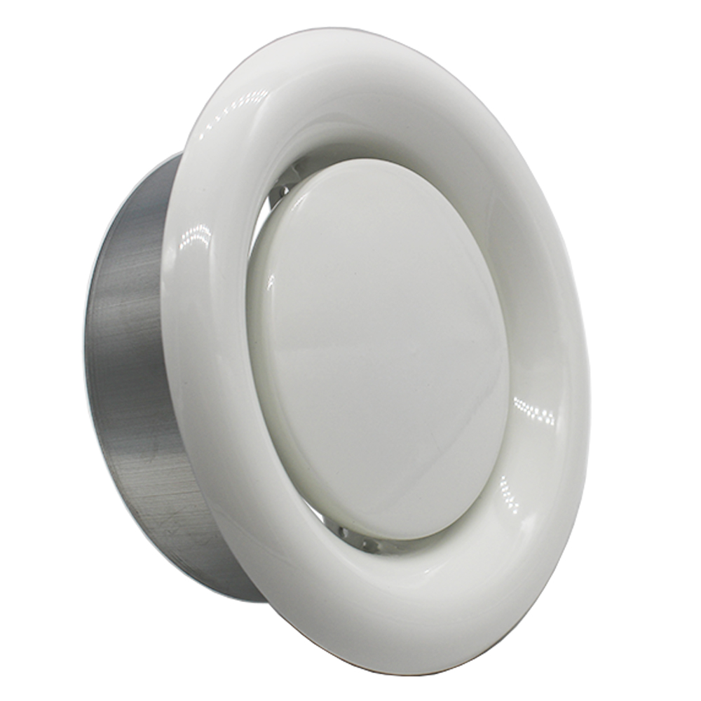 Kair Ceiling Extract Valve 125mm - 5 inch  White Coated Metal Vent