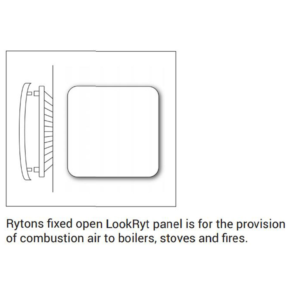 Rytons 125mm Baffled Cowled Aircore With Lookryt Fixed Louvre Passive Vent Set - White