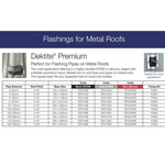 Dektite Premium 75-175mm Black Epdm Pipe Flashing DFE104B