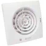 Blauberg Calm Low Noise Hush Quiet Energy Efficient Bathroom Extractor Fan - White, Humidistat