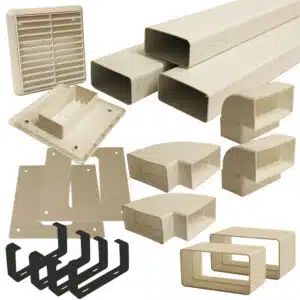 Kair 110mm x 54mm Flat Ducting Kit For Use With Positive Pressure Units