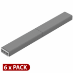 Box of 6 x Kair Self-Seal Thermal Ducting 220X90mm 2 Metre Lengths Complete With 2 Male Duct To Duct Connectors