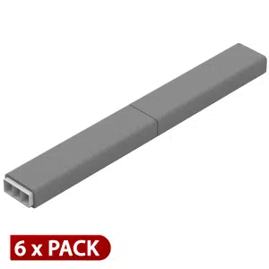 Box of 6 x Kair Self-Seal Thermal Ducting 220X90mm 2 Metre Lengths Complete With 2 Male Duct To Duct Connectors