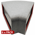 Box of 6 x Kair Self-Seal Thermal Ducting 220X90mm Horizontal 45 Degree Bend Complete With Female Click And Lock Fittings