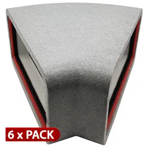 Box of 6 x Kair Self-Seal Thermal Ducting 220X90mm Horizontal 45 Degree Bend Complete With Female Click And Lock Fittings