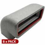 Box of 8 x Kair Self-Seal Thermal Ducting 204X60mm Vertical 90 Degree Bends Complete With Female Click And Lock Fittings
