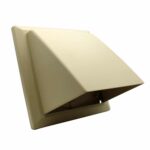 Cowled Wall Outlet With Damper – 150mm - Cream