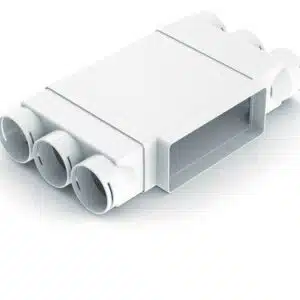 Domus Adapt 220X90mm T Piece With 3X75mm Radial Sockets From Side And 3 From Branch