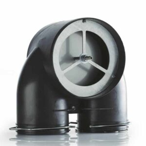 Domus Radial Semi-Rigid Duct 125mm Outlet Plenum Black