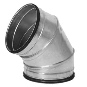 Galvanised Bend – 60 Degree Fabricated - 1120mm, Rubber Seal