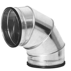 Galvanised Bend – 90 Degree Fabricated - 900mm, Rubber Seal