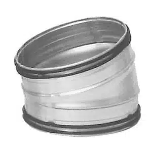 Galvanised Bend – 15 Degrees Pressed - 80mm, Rubber Seal