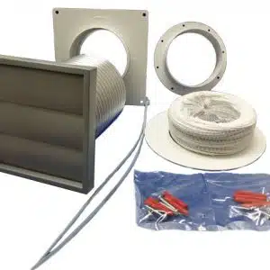 Manrose Tumble Dryer Venting Kit With Grey Gravity Grille