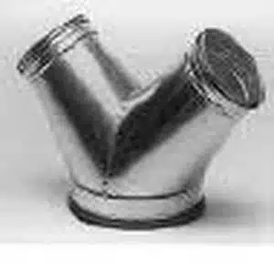 Galvanised Twin Bend 45 Degrees - 280mm, Rubber Seal
