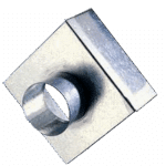 Plenum Box Galvanised Top Entry - 150X150X200