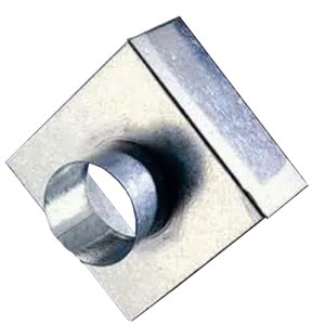 Plenum Box Galvanised Top Entry - 100X100X200