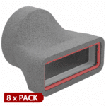 Pack of 8 x Kair 204x60mm Self-Seal Thermal to 125mm dia Straight Adapters