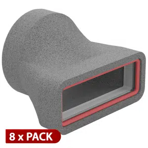 Pack of 8 x Kair 204x60mm Self-Seal Thermal to 125mm dia Straight Adapters