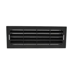 Kair Airbrick 204x60mm Grille With Surround Rectangular Ducting - Black