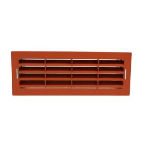 Kair Airbrick 204x60mm Grille With Surround Rectangular Ducting - Terracotta