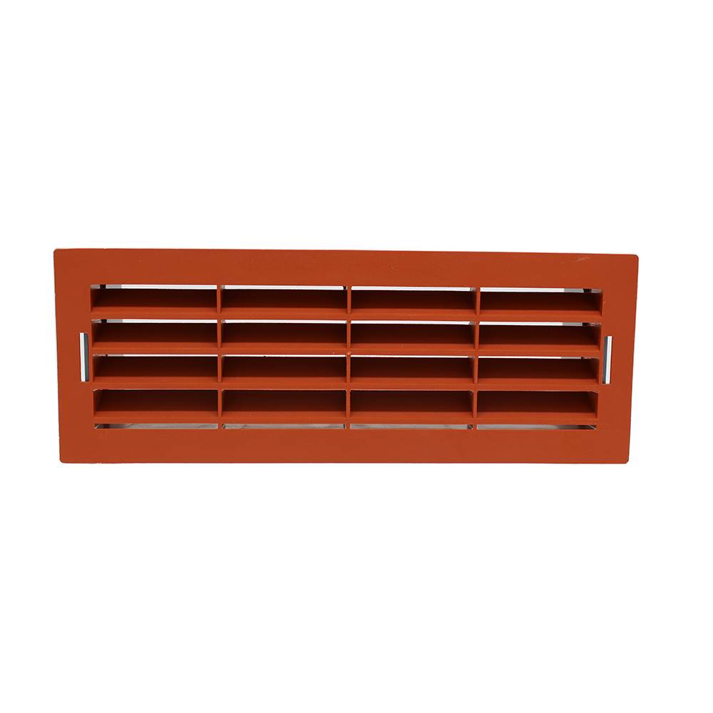Kair Airbrick 204x60mm Grille With Surround Rectangular Ducting - Terracotta