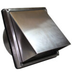 Kair Cowl Vent Stainless Steel Grille with Backdraught Shutter - 100mm