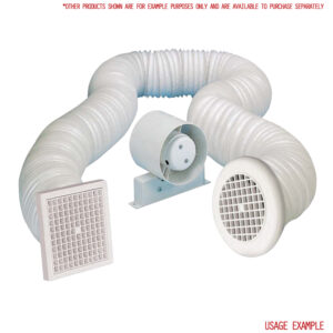 Manrose ID100 Fan - Inline Tube Fan Without Bracket - 100mm