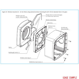 Nuaire Cyfan Extract Fan Window Kit